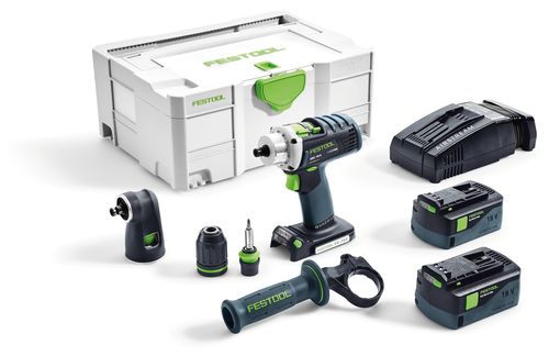 Festool baterijski zavijač/ bušilica QUADRIVE DRC 18/4 Li 5,2-Set-SCA