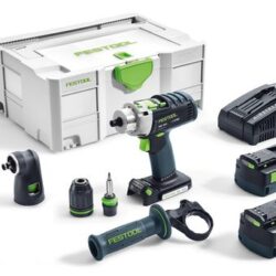 Festool baterijska udarna bušilica QUADRIVE PDC 18/4 Li 5,2-Set-SCA