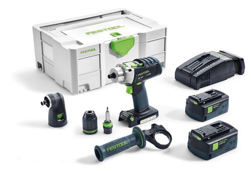 Festool baterijska udarna bušilica QUADRIVE PDC 18/4 Li 5,2-Set-SCA