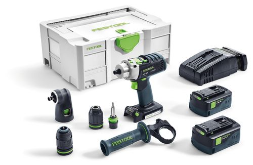Festool baterijska udarna bušilica QUADRIVE PDC 18/4 Li 5,2-Set/XL-SCA