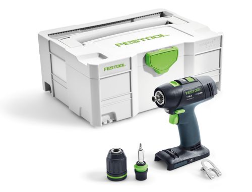 Festool baterijski zavijač/bušilica bez baterije i punjača T 18+3 Li-Basic