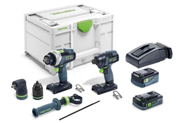 Festool set imp. zavijač i bušilica baterijski TID 18 5,0/4,0-Set TPC 18/4