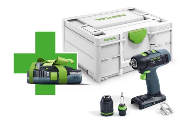 Festool baterijska bušilica T 18+3-Basic-4,0